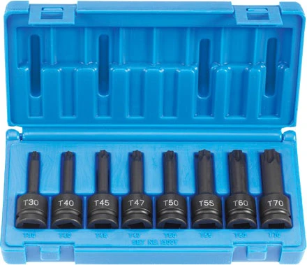 Grey Pneumatic 1300T 1/2" Impact Torx Driver Set 1 Grey Pneumatic 1300T 1/2" Impact Torx Driver Set