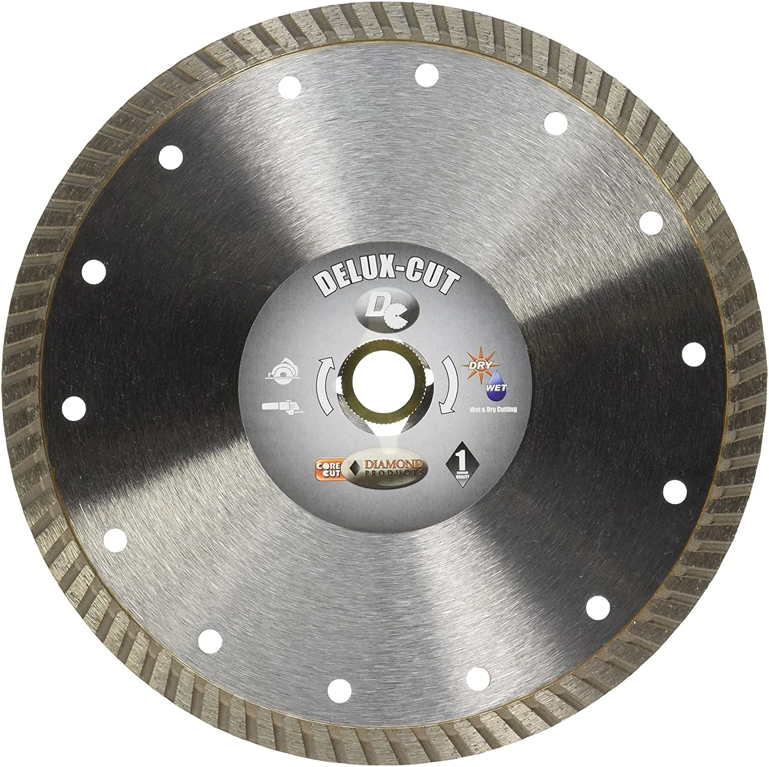 Diamond Products 21163 Delux-Cut Turbo 7" Diamond Saw Blade 1 Diamond Products 21163 Delux-Cut Turbo 7" Diamond Saw Blade