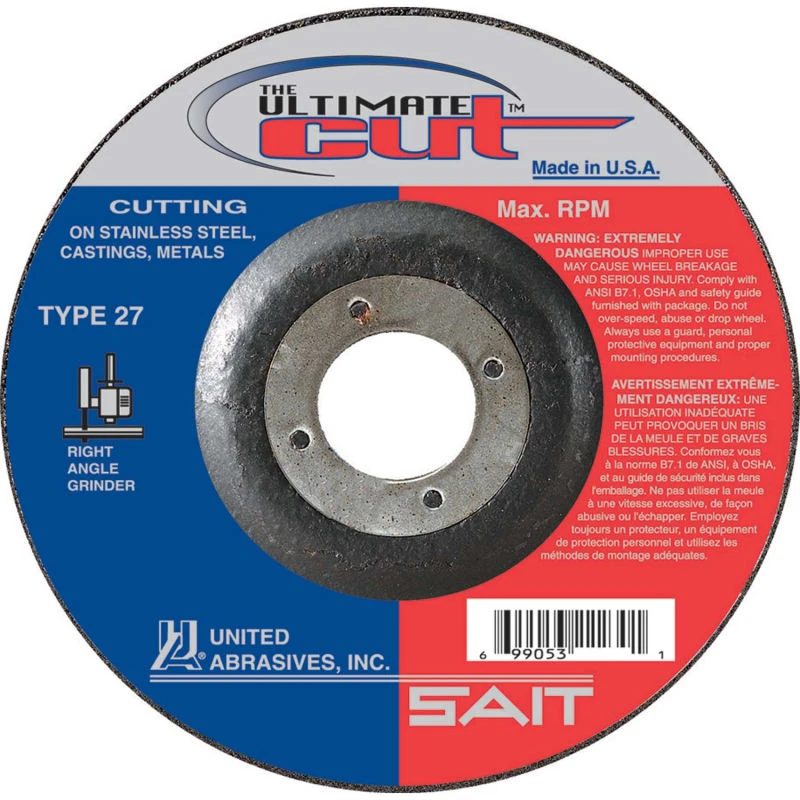 United Abrasives - Sait 22380 4-1/2" X 0.045" Ultimate Cut Cutting Wheel 1 United Abrasives - Sait 22380 4-1/2" X 0.045" Ultimate Cut Cutting Wheel