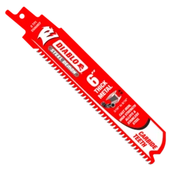 Diablo 6" Carbide Tipped Reciprocating Saw Blades For Thick Metal