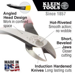 Klein D248-8 8" Angled Head, Short Jaw Diagonal Cutting Pliers -Famous Tool Store image 029e3dce 2ca3 4272 83b2 602465716334