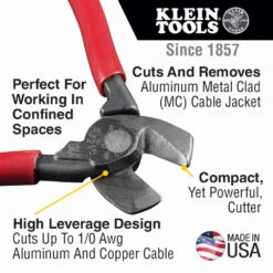 Klein 63215 High-Leverage Compact Cable Cutter -Famous Tool Store image 535bbd88 ffb3 43fa aec6 35878a05e070