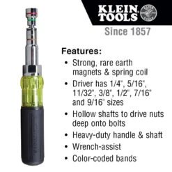 Klein 32807MAG 7-in-1 Magnetic Multi-Bit Screwdriver / Nut Driver -Famous Tool Store image 60f38709 6975 4d8c 9609 f658d8d2f21f