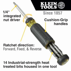 Klein 32305 15-in-1 Multi-Bit Ratcheting Screwdriver 10 Klein 32305 15-in-1 Multi-Bit Ratcheting Screwdriver -Famous Tool Store image 6a4dc50d 6a79 43a0 be67 8a929f07f5f9