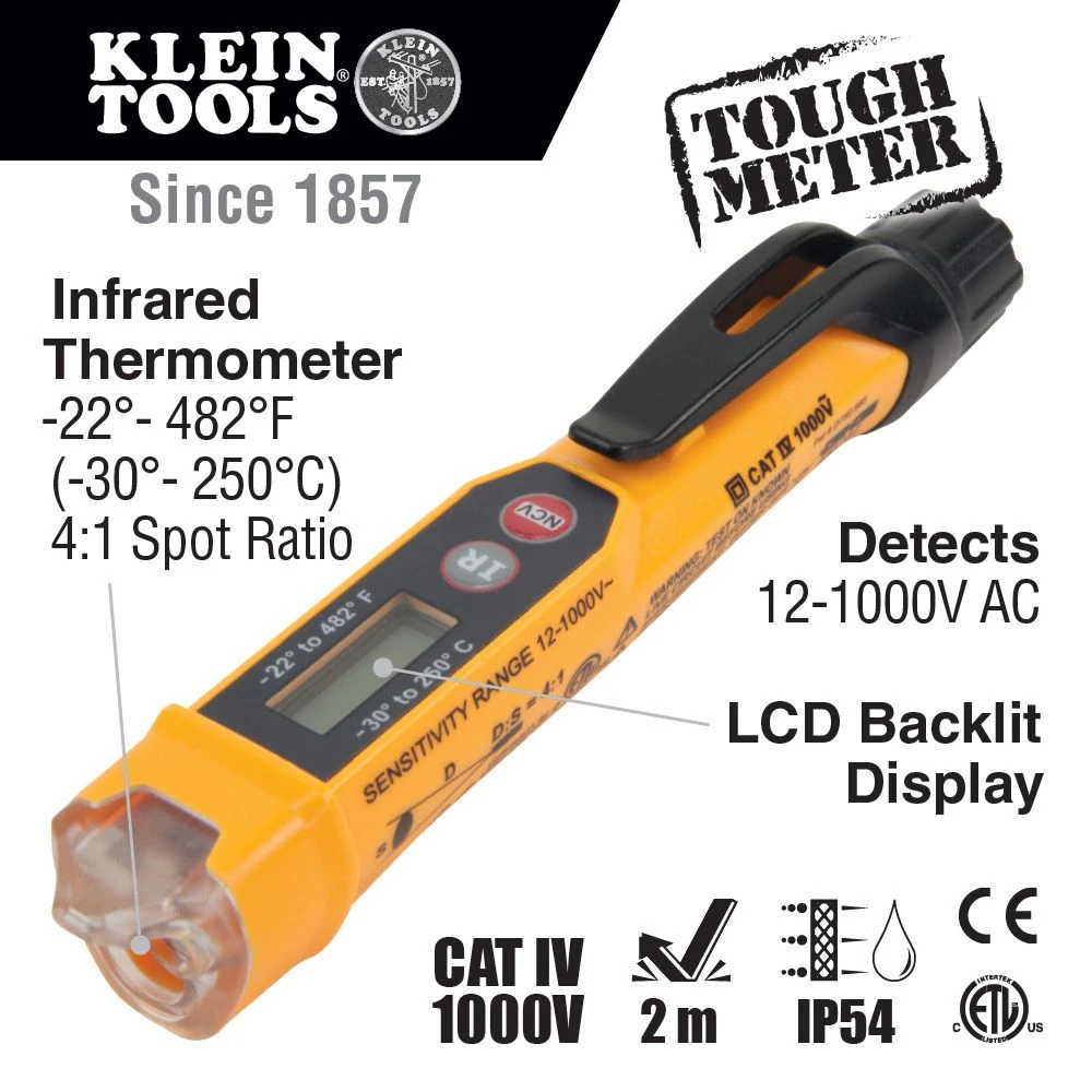 Klein NCVT-4IR Non-Contact Voltage Tester Pen 2 Klein NCVT-4IR Non-Contact Voltage Tester Pen - Image 2