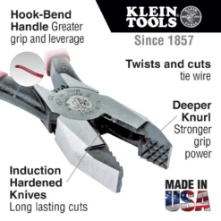 Klein D201-7CSTA Aggressive Knurl 9" Ironworker's Pliers -Famous Tool Store image 98f8f142 554c 439f b3ef 2b9b882dbc4a