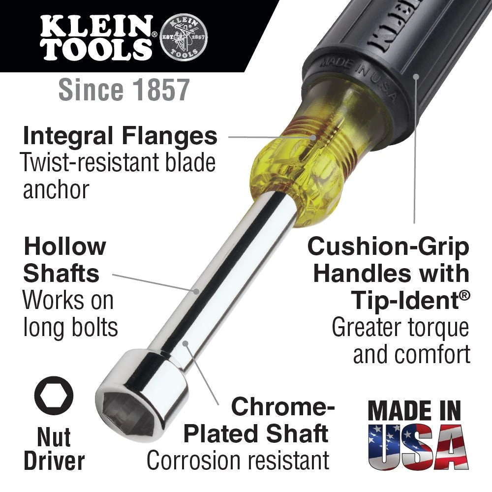 Klein 631 7-Piece Cushion-Grip Nut Driver Set 2 Klein 631 7-Piece Cushion-Grip Nut Driver Set - Image 2