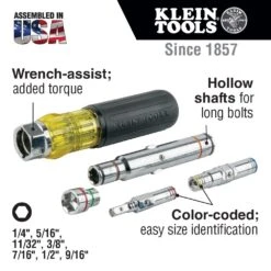 Klein 32807MAG 7-in-1 Magnetic Multi-Bit Screwdriver / Nut Driver -Famous Tool Store image a0695e95 29e8 4010 9e04 0f340ed7153f