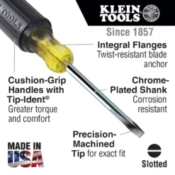 Klein Cabinet Tip Slotted Screwdrivers -Famous Tool Store image c420b969 006e 4bef 9351 0178eb04de2c