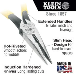 Klein D203-8 8" Long Nose Pliers 5 Klein D203-8 8" Long Nose Pliers -Famous Tool Store image edc5b4df 4420 4ad5 9edc 603f5dfab88f