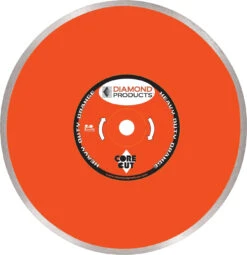 Diamond Products 57855 Heavy Duty Orange 7" Continuous Rim Tile Diamond Blade